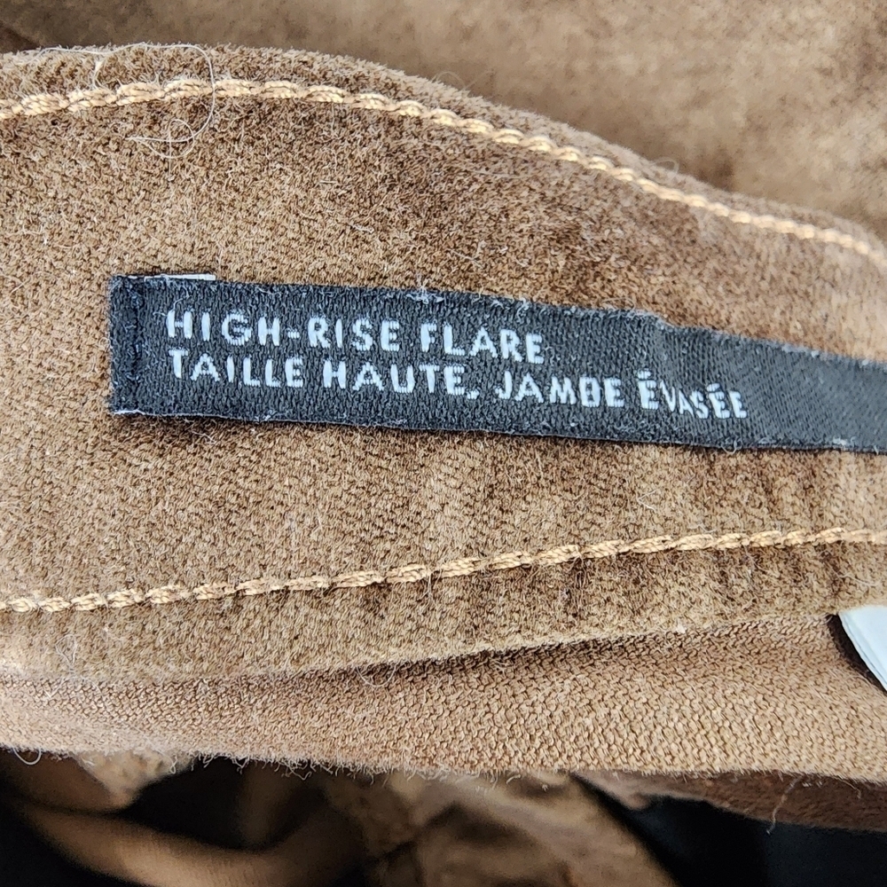 Banana Republic High Rise Velvet Flare Jean Coconut Brown Size 31L Preppy Boho - Picture 5 of 16
